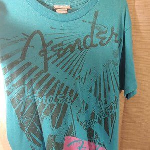Blue Fender Tee Shirt